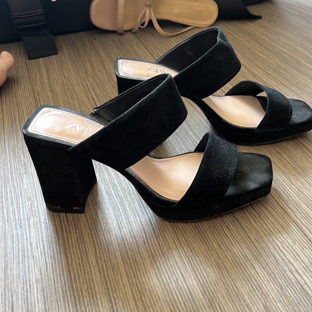 Zara Suede Heels